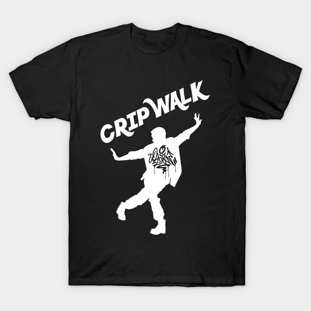 Funny Hiphop Guy Doing Crip Walk Dance All The Time T-Shirt by Mochabonk